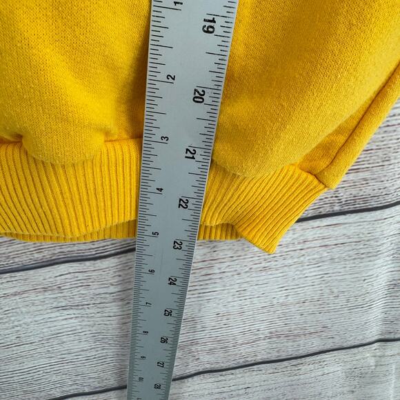 Vintage 80's Tropix Zone American Soccer Henley Sweatshirt Adult Large Yellow - Picture 11 of 11